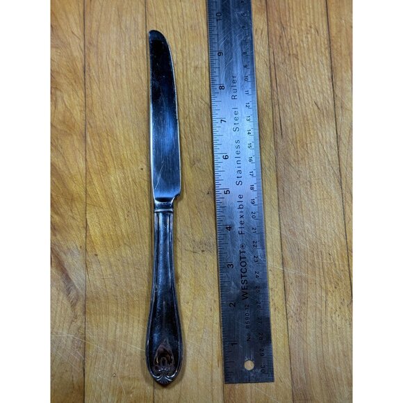 Reed & Barton French Solid Knife Set of 7 Ribbon Crest Stainless Steel - Picture 3 of 3